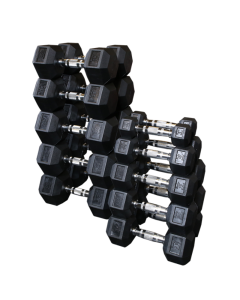 BODY-SOLID SDRS Rubber Coated Hex Dumbbell Sets